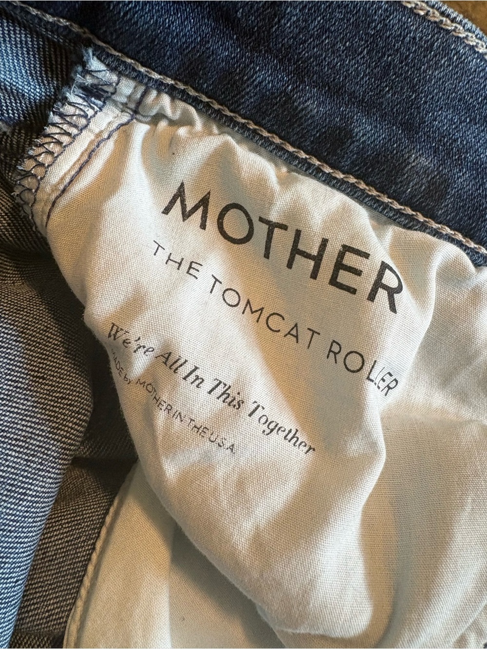 MOTHER The Tomcat Roller High Rise Wide Leg Jeans Size 28 Dark Wash (1493) - Picture 6 of 10